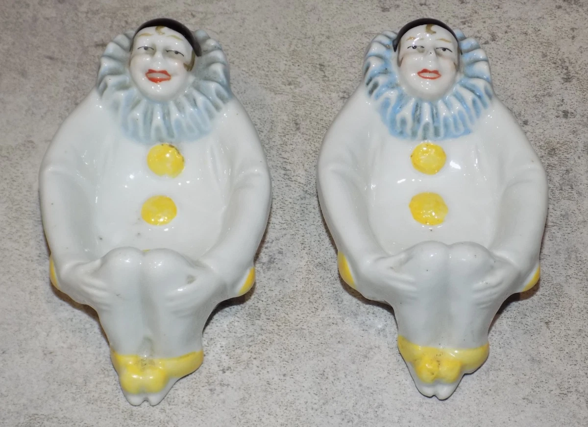 Ancien Pierrot En Porcelaine Avec Sa Boîte D'origine - Collection