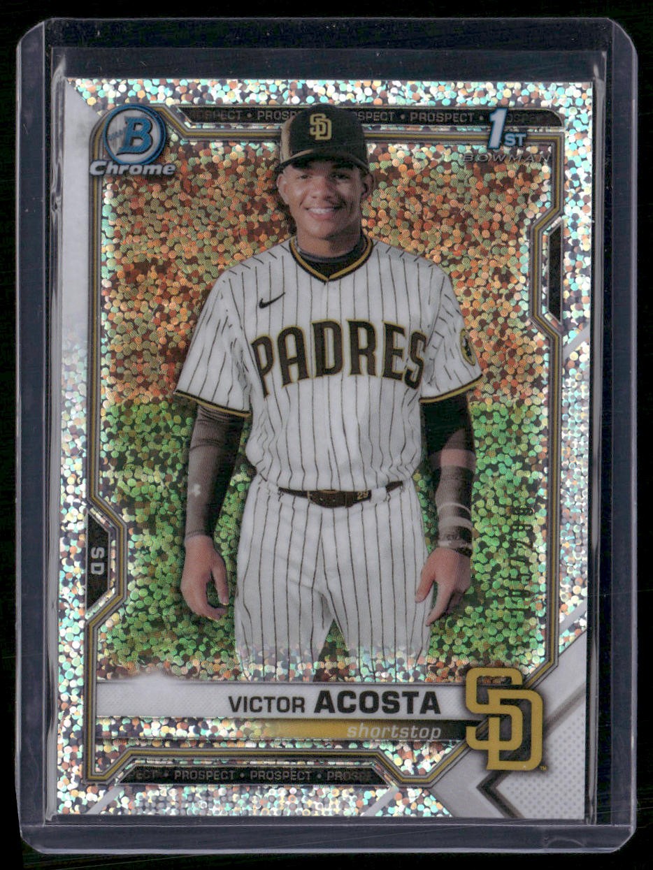 2021 Bowman Chrome #BCP-151 Victor Acosta Prospects Speckle Refractor #/299