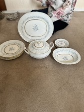 Northumbriam fine arts ‘Bridal Leaf' bone china Dinner service  - used
