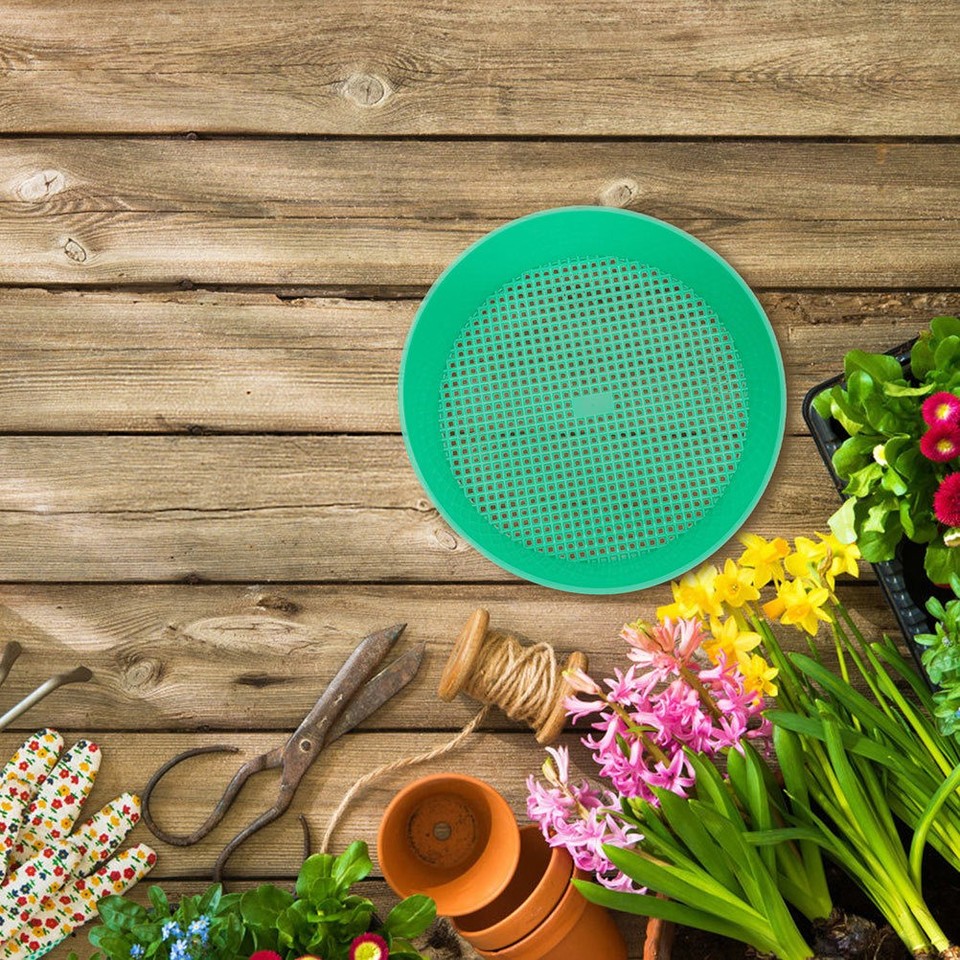 Sifter Tools Plastic Sifting Pan Classifier Green Multi Functional Gardening Tool ...