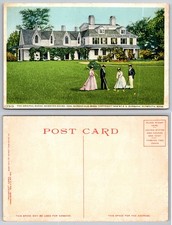 1909 Daniel Webster House Marshfield MA Phostint Croquet Postcard