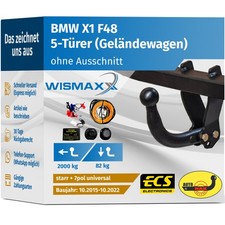 ANHÄNGERKUPPLUNG starr für BMW X1 F48 15-22 +7polig E-Satz ABE