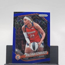 2025 Panini Prizm WNBA #94 Aaliyah Edwards Blue Velocity Prizms