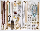 62 pc. MIXED LOT VINTAGE COSTUME JEWELRY - TRIFARI, MONET