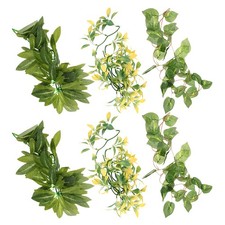 6 Pcs Plants for Terrarium Artificial Vines Reptiles Hanging Tank