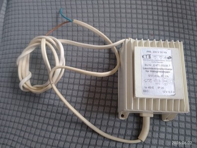 TRANSFORMATOR TRAFO für 12V Lichtanlagen u.a. Anwend. Halogen u.ä.  60VA 12V K23