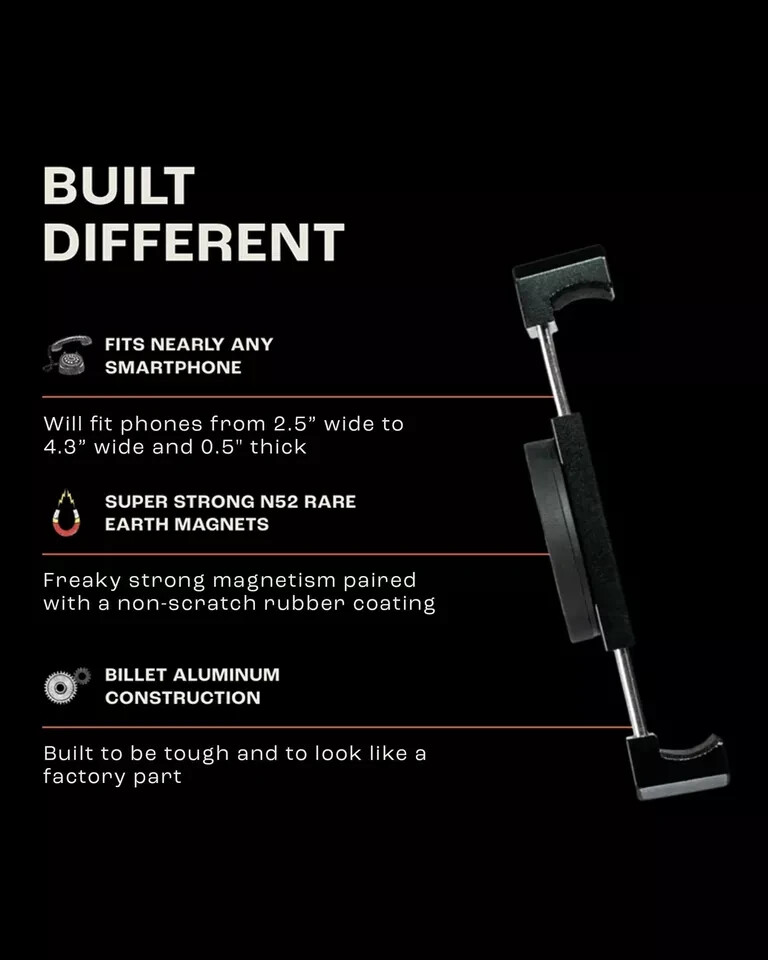 FREAKMOUNT Billet Magnetic Phone Mount - Billet Solid Aluminum Freaky Strong