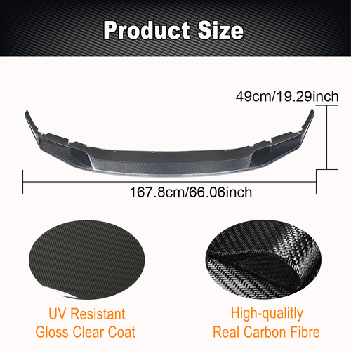 Alerón delantero de carbono labio delantero divisor faldón delantero para BMW Serie 5 F90 M5 2018-19 - Imagen 7 de 12