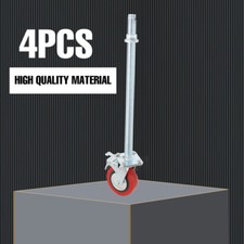 4 szt. Rolki rusztowań Rolki wrzeciona Nóżki toczne Nośność 750kg Regulowana wysokość DE