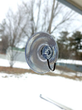 10 pk Large Suction Cups 1.75" Metal Hook Suncatcher Stained Glass Hanger 1 3/4"