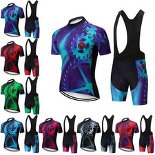 Fahrrad Trikot Set Herren Kurzarm Radtrikot Trägerhose Rennrad Trikot Set