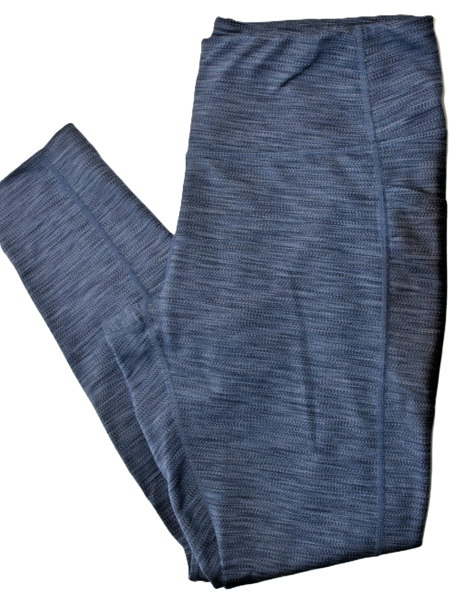 Mondetta Women High Waist Running Active Legging Blue Large Leisure Wear  Yoga