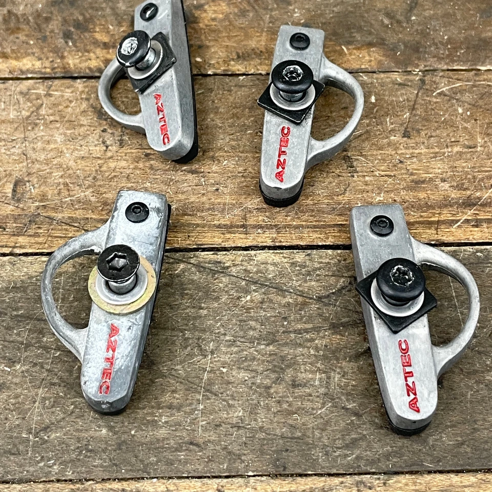 Vintage Aztec Brake Pads Black Gray Threaded Nut Cartridge Road Set - Image 4 of 4