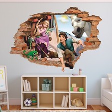 Cartoon 3D Wall Decal, Princess Wall Sticker, Wall Tattoo, Decor