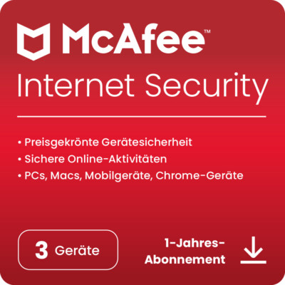 McAfee Internet Security 2026 3-Geräte / 1-Jahr Windows/Mac/Android/iOS / KEY