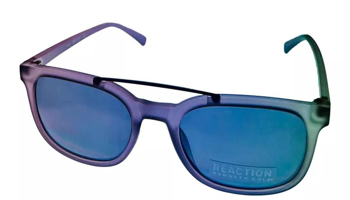 Kenneth Cole Reaction Mens Plastic Frosted Grey Square Sunglass KC1390. 20A