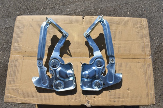 55 1955, CHEVROLET CHEVY 2 NEW CAD PLATED HOOD HINGES W / NEW USA