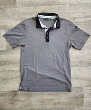 TRAVIS MATHEW Gray Polo with Black Collar Size Medium 