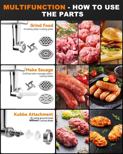 800W Electric Meat Grinder Heavy Duty Commercial Sausage Maker Mincer Stuffer US - Picture 21 of 21