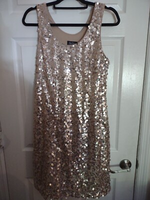 Oleg Cassini Ladies Gold Sequin Mini Dress. Holiday Sale 29.99 To $19.99 | eBay Oleg Cassini Ladies Gold Sequin Mini Dress. Holiday Sale 29.99 To $19.99 | eBay