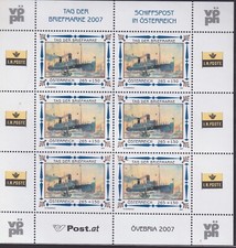 Austria 2007 Stamp Day Mini Sheet Of 6 Values MNH (Cod.7416)