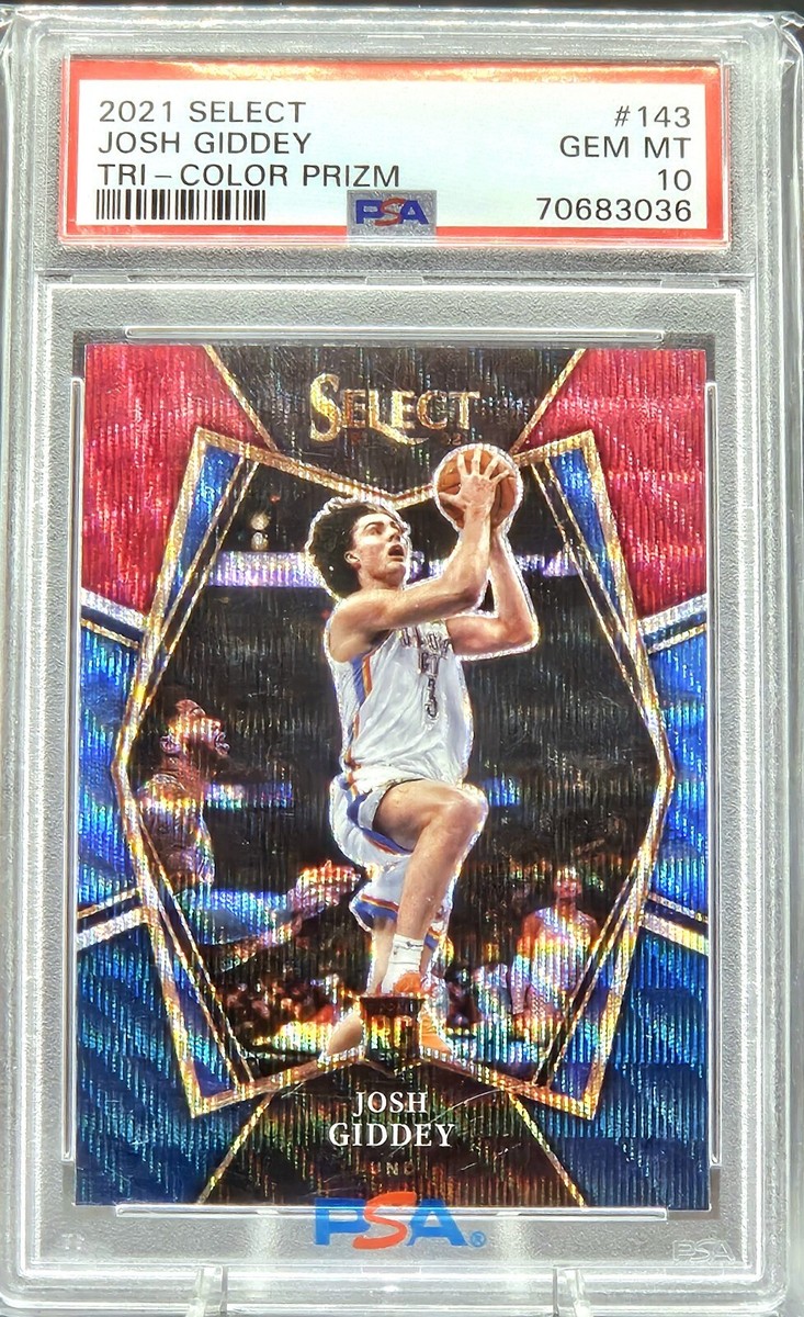 RARE!!! 2021-22 Josh Giddey Select Premier Level Tri-Color Prizm
