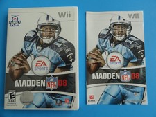 NO GAME- NINTENDO WII MADDEN 08 - CASE MANUAL ONLY -NO GAME DISC