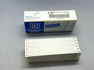 Graphic Controls 74319 Fanfold Strip Chart Paper 0-100 Range 4-5/8'' x 50'