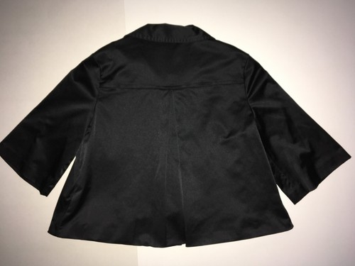 Amy Byer Solid Black Coat Jacket XL 16 - Picture 2 of 2