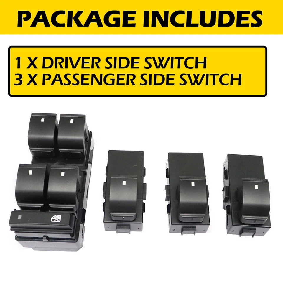 4PCS Driver & Passenger Window Control Switch For 2009-2020 Chevrolet Traverse - Image 4 of 4