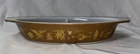 Vintage PYREX Brown Gold Early American Divided Casserole Dish 1.5 QT