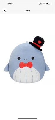 Squishmallows Samir the Whale with Tophat & Bowtie 14'' NWT Free Shipping 