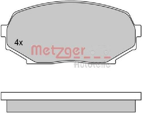 Original Metzger Brake Pad Set Disc Brake 1170396 for Mazda