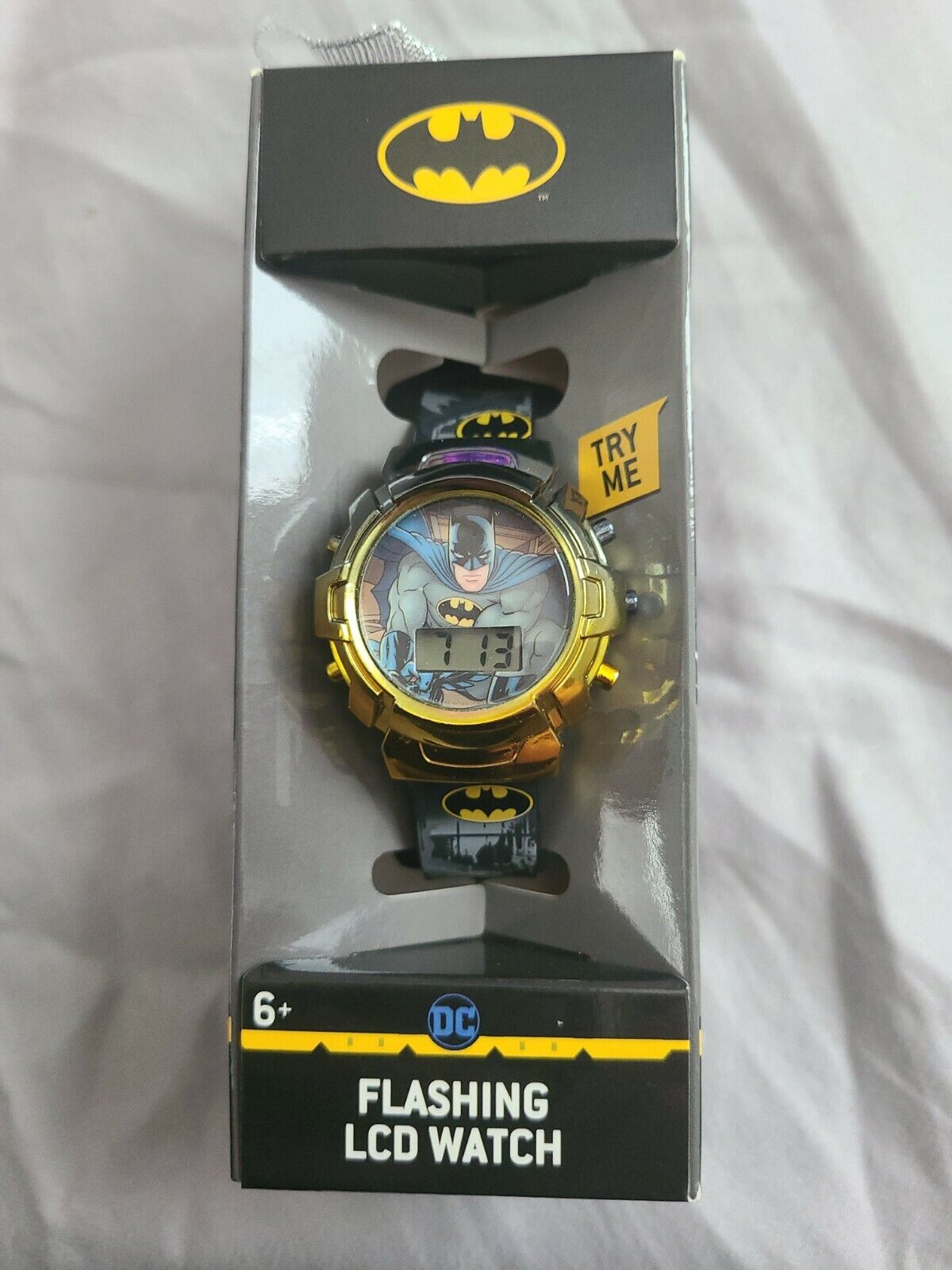 Batman Boys watch Metallic Gradient Flashing Light Up Dial Watch