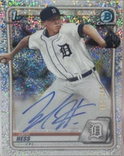 2020 Bowman Zack Hess Chrome Autographs Speckle/ 299 #CPA-ZH Auto Detroit Tigers