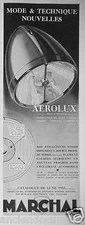 ADVERTISEMENT 1933 MARCHAL AEROLUX LUXURY PROJECTOR CHROME RIDGE LIGHT