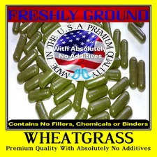 WHEATGRASS With Absolutely No Additives Chlorophyll High Potency 100 V Capsules 