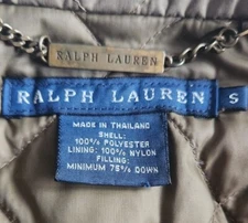 Ralph Lauren Blue Label Green Down Field Vest Jacket Small S