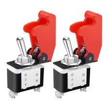 Mankk 2PCS 12V Heavy Duty Rocker Toggle Switch 10A/125V SPST On/Off 2Pin with Re