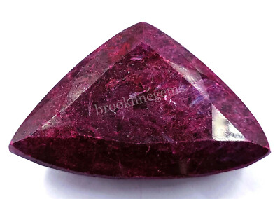302.00 CT Trillion Shape Natural  Red Ruby  Certified Opaque Loose Gemstone 5FRP