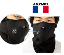 Masque Cagoule Tour Cou Anti Froid Moto Ski Néoprène Polaire airsoft paintball