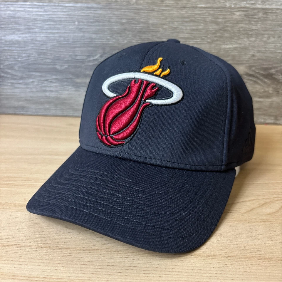 Miami Heat Hat Cap Fitted L/XL Black Performance Basketball Tyler Herro Adidas - Image 4 of 4