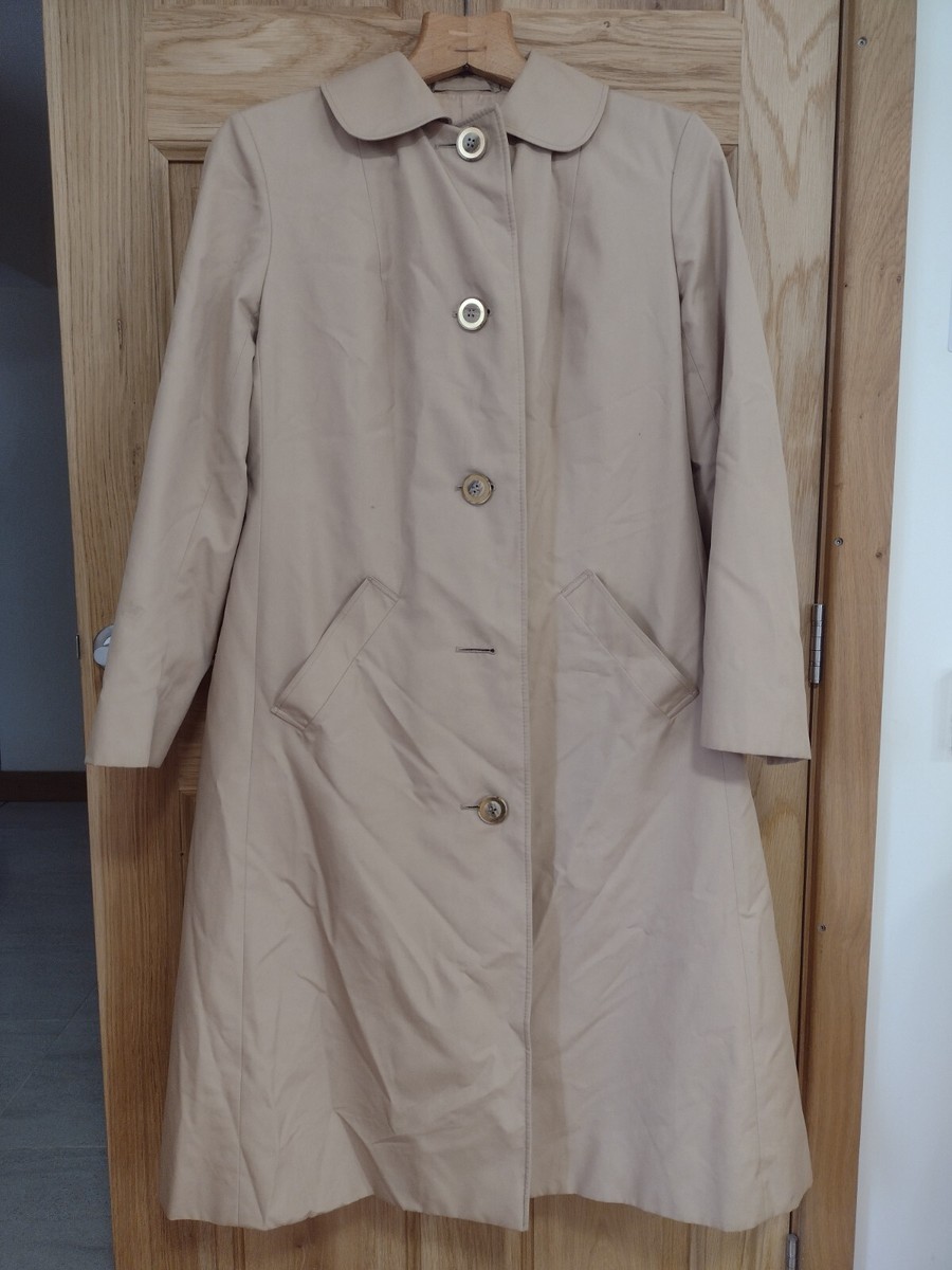 Women's original vintage Aquascutum beige trench coat used Size 12