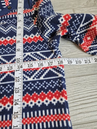 Vineyard vines Kids Sweatshirt Large 16 Fair Isle Snap Placket Fleece Pullover - Picture 7 of 10