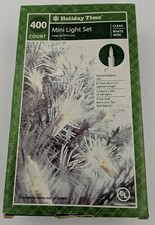 Mini Christmas Light Set clear Color 400 Count Set -87 FT. Holiday Time