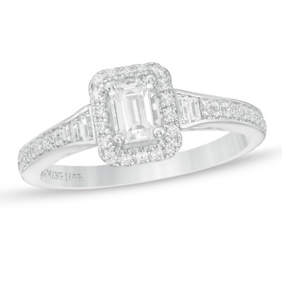 Vera Wang Love Collection Emerald Engagement Rings For Women Bridal Wedding Ring