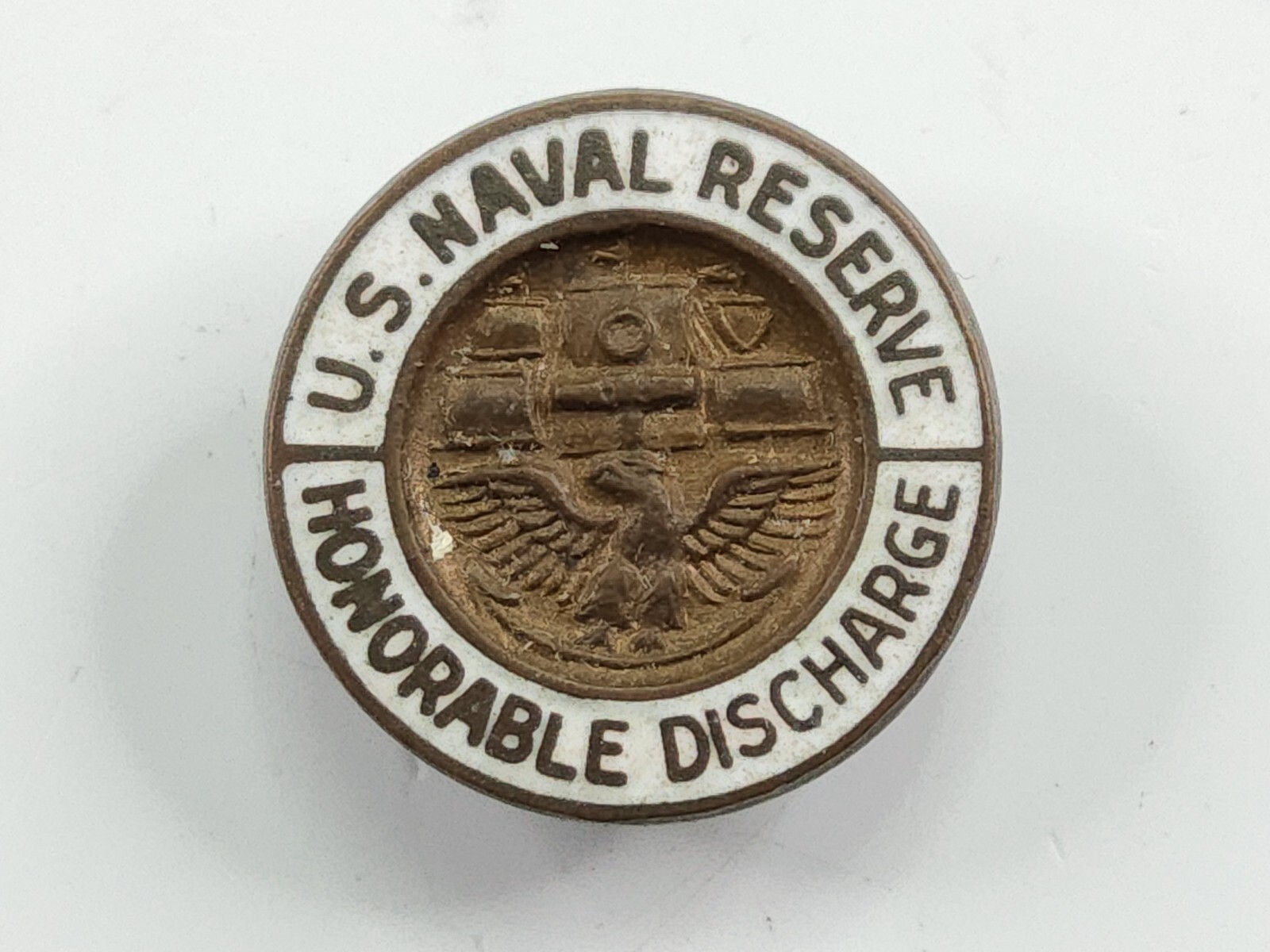 VTG WWII US US Naval Reserve Honorable Discharge Pin Lapel Pin .5