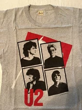 vtg 1983 SCREEN STARS U2 Bono rock band tour concert single stitch t shirt war