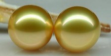 AAA 10-11mm natural Australian south sea golde loose pearl half drilled