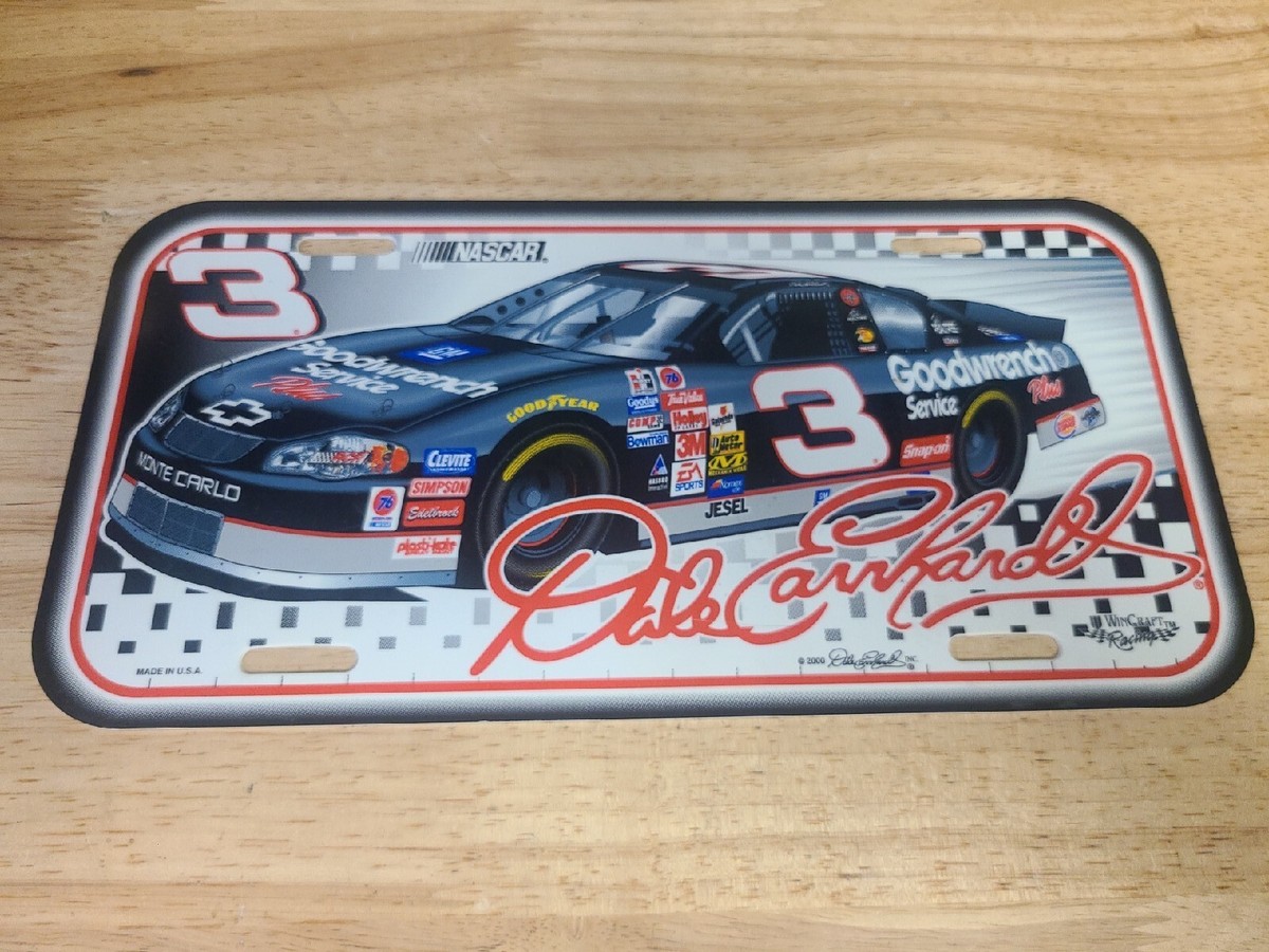 Vintage NASCAR Dale Earnhardt 3 Intimidator License Plate